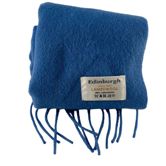 EDINBURGH 100% Lambs Wool Isfalian Tasseled Rectangle Scarf - Picture 5 of 7